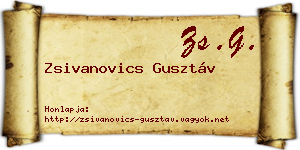 Zsivanovics Gusztáv névjegykártya